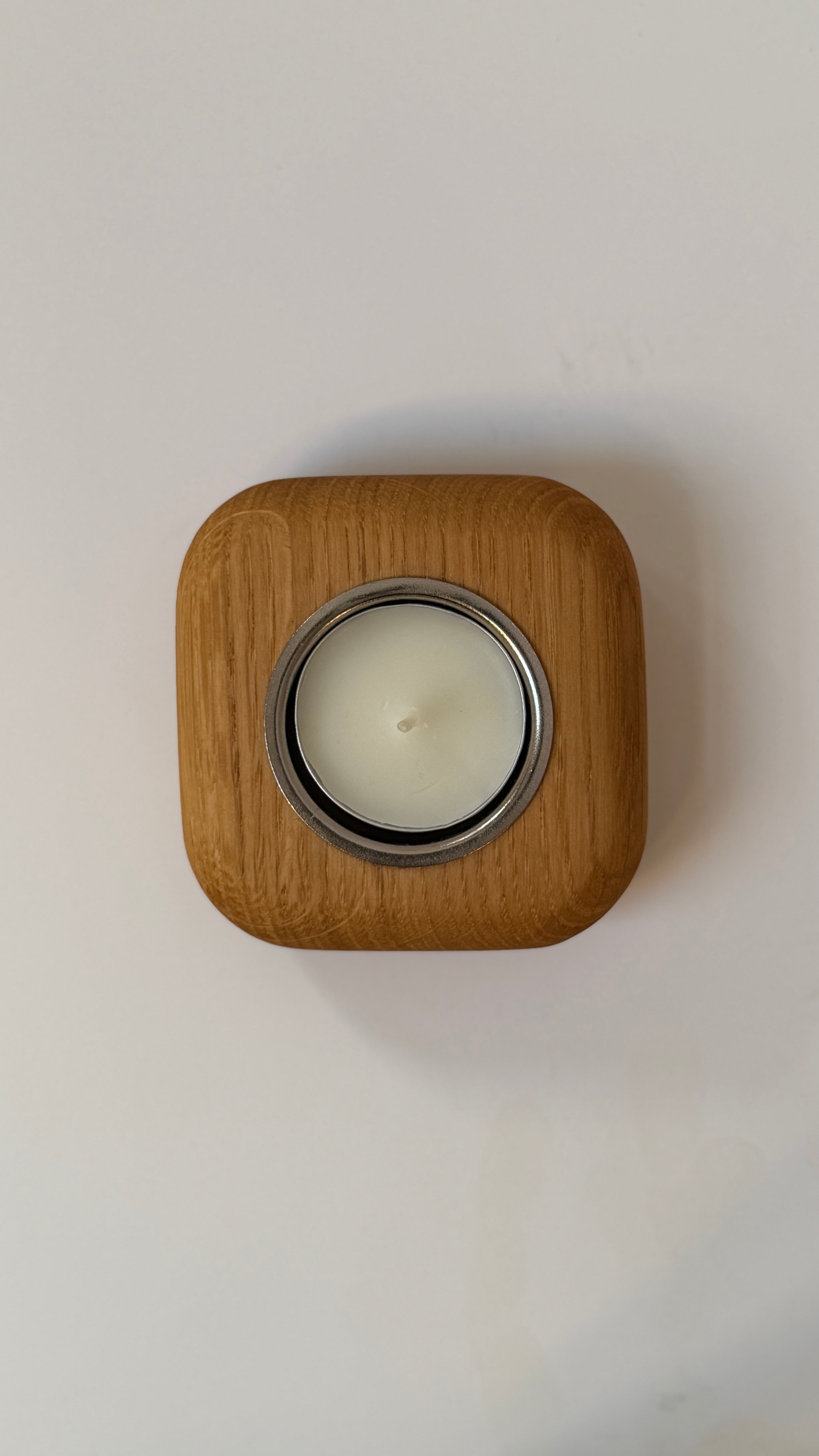 Oak Single Tea Light Holder