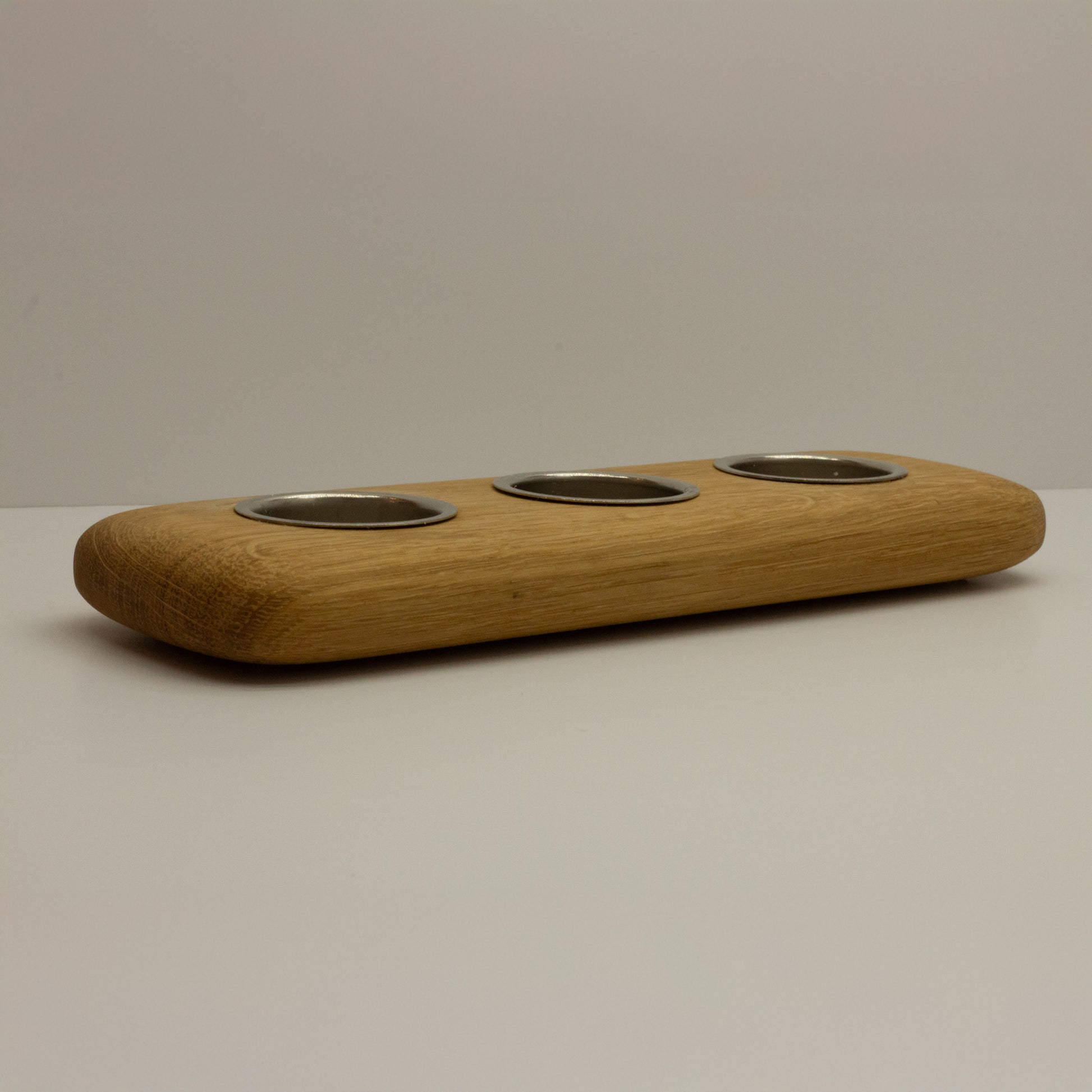 Oak Three Tea Light Holder