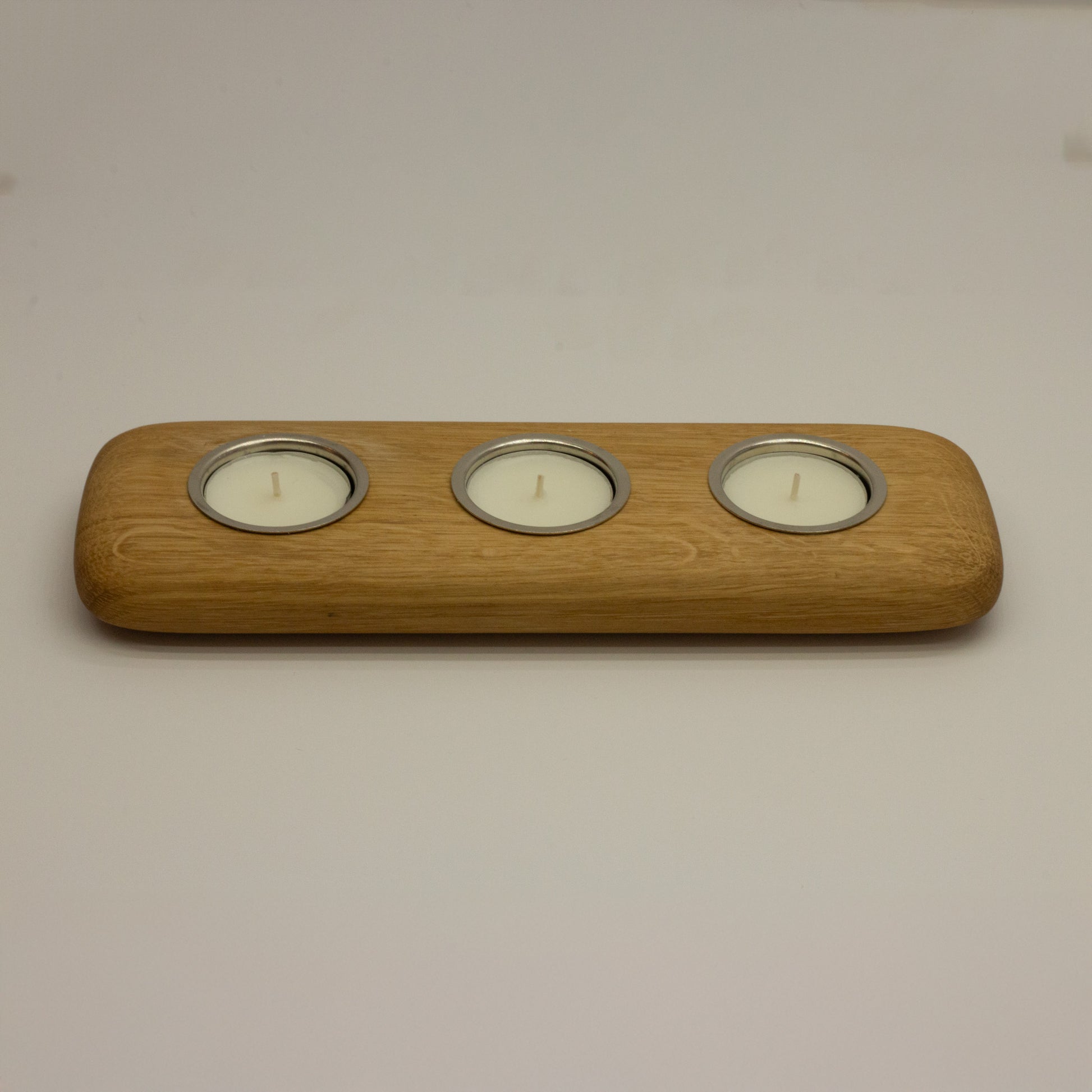 Oak Three Tea Light Holder