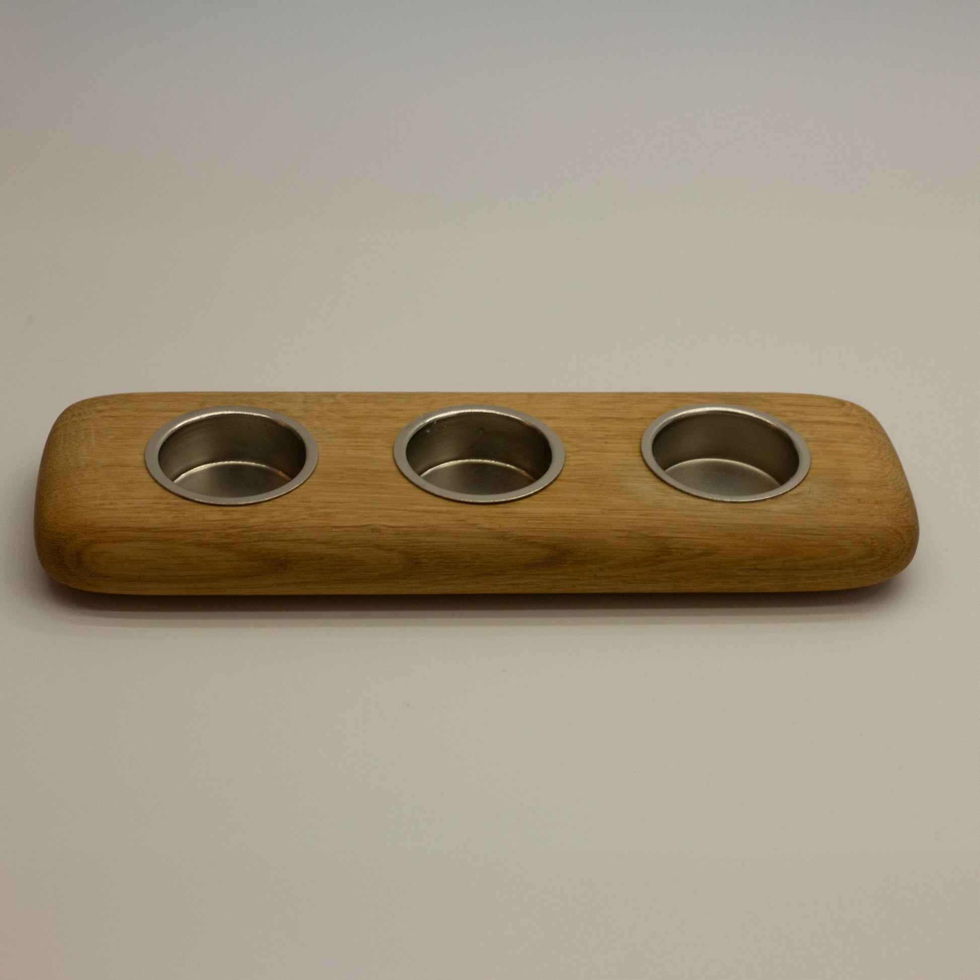 Oak Three Tea Light Holder