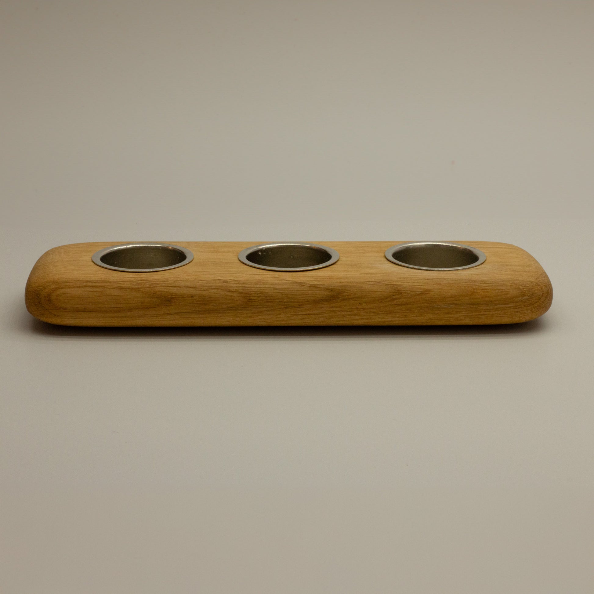 Oak Three Tea Light Holder
