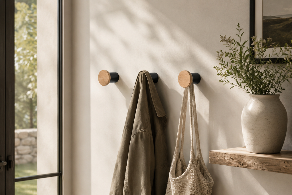 Wall Peg, Oak & Aluminium