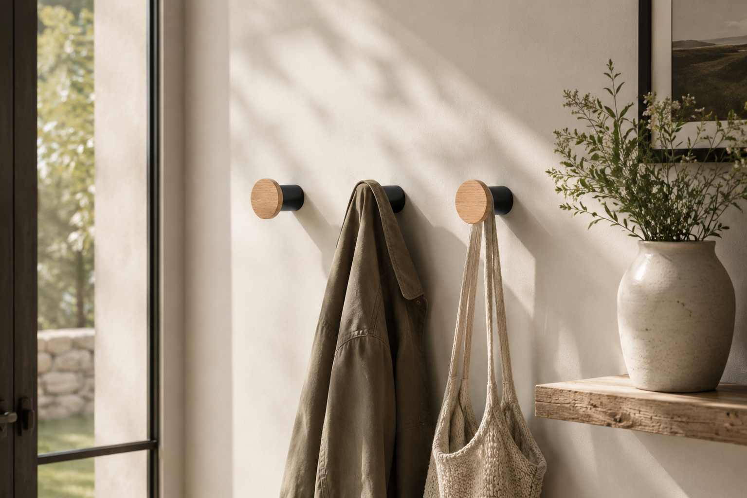 Wall Peg Oak & Aluminium · DS.01